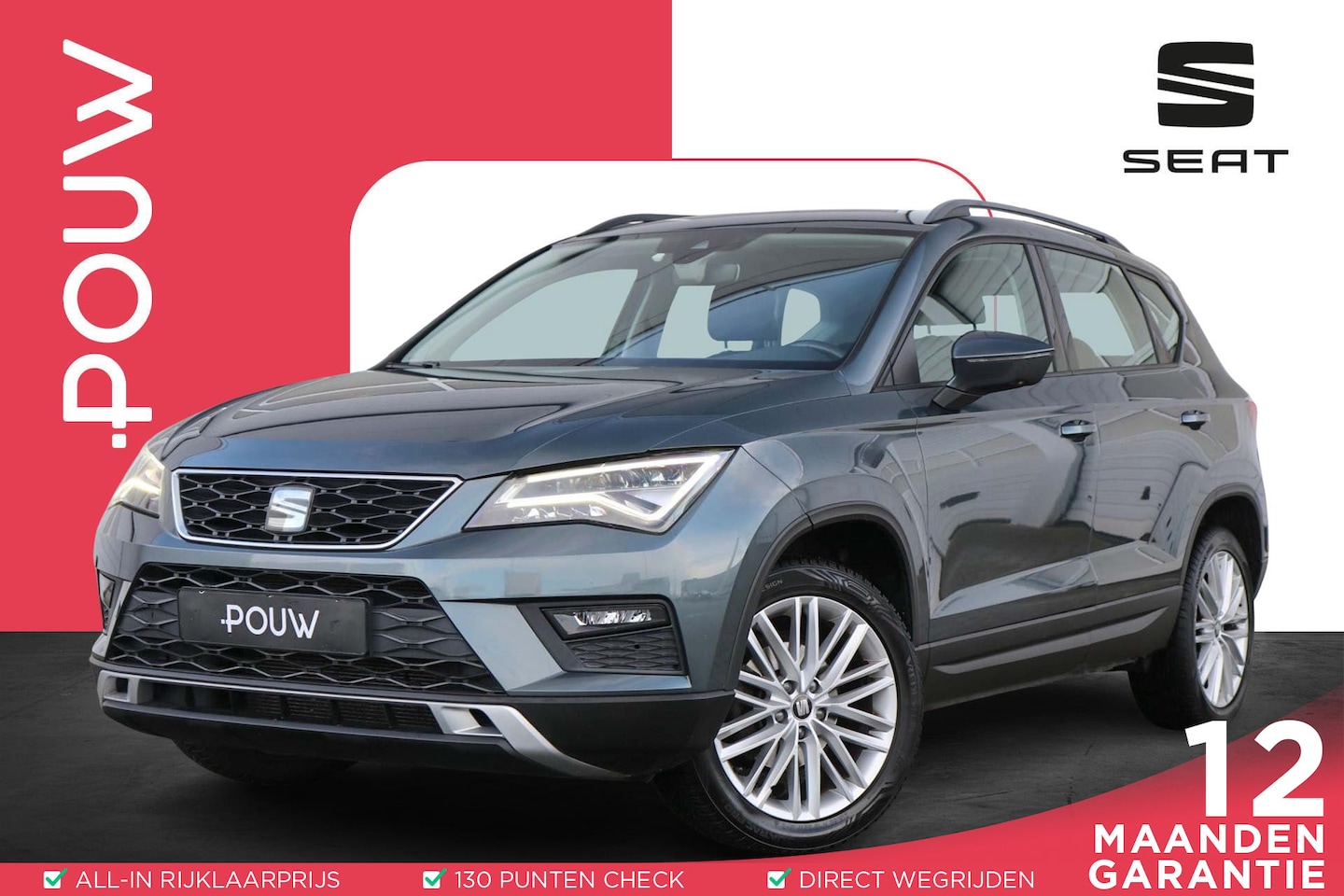 SEAT Ateca - 1.5 TSI 150pk DSG Style | Trekhaak | Navigatie | Parkeersensoren Achter - AutoWereld.nl
