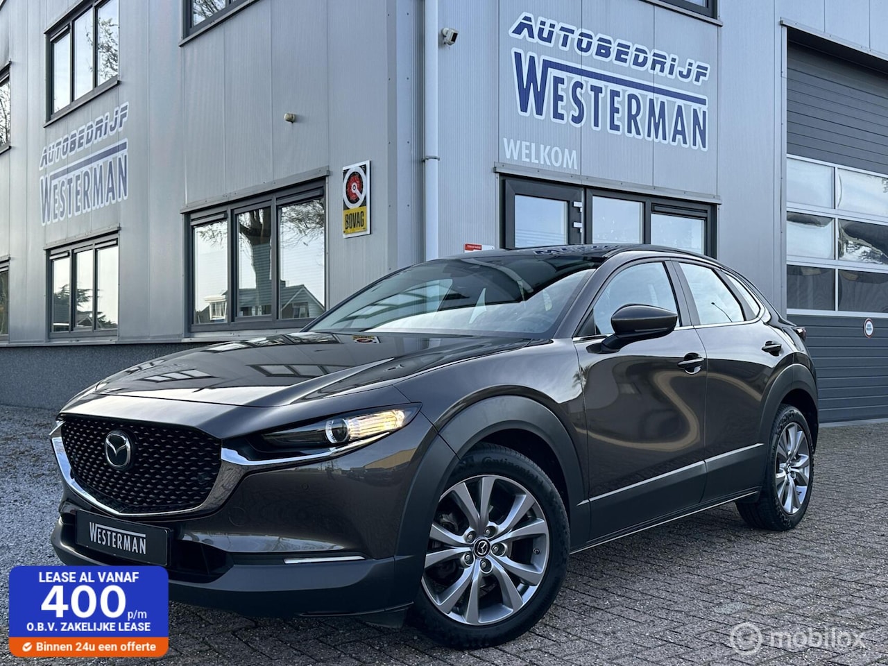 Mazda CX-30 - 2.0 e-SkyActiv M Hybrid AUT Acc Clima Stoel-/stuurverw. Keyless Led Carplay HUD 18"Lmv etc - AutoWereld.nl