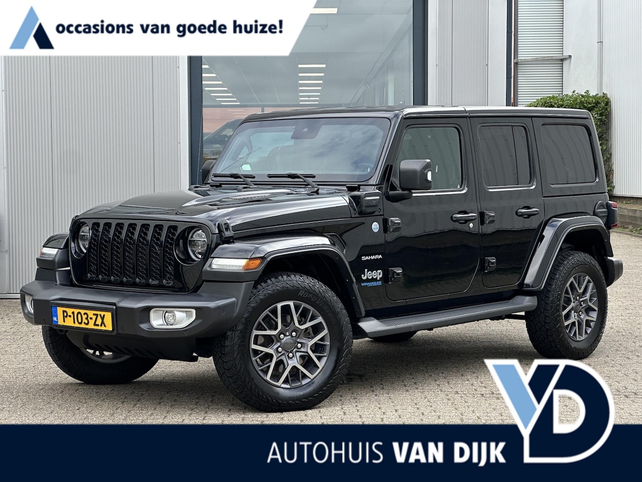 Jeep Wrangler Unlimited - 4xe 380 Sahara | Leder/Cruise Adaptief/Stuur-/Stoelverw./Trekhaak - AutoWereld.nl
