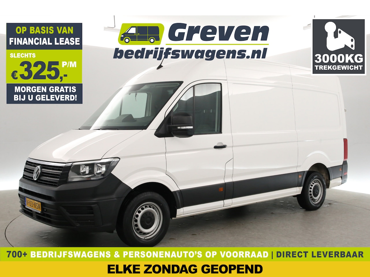 Volkswagen Crafter - 35 2.0 TDI 140PK L3H3 | Airco | 3000KG Trekgew. | Trekhaak | Parkeersens. | Elektrpakket - AutoWereld.nl