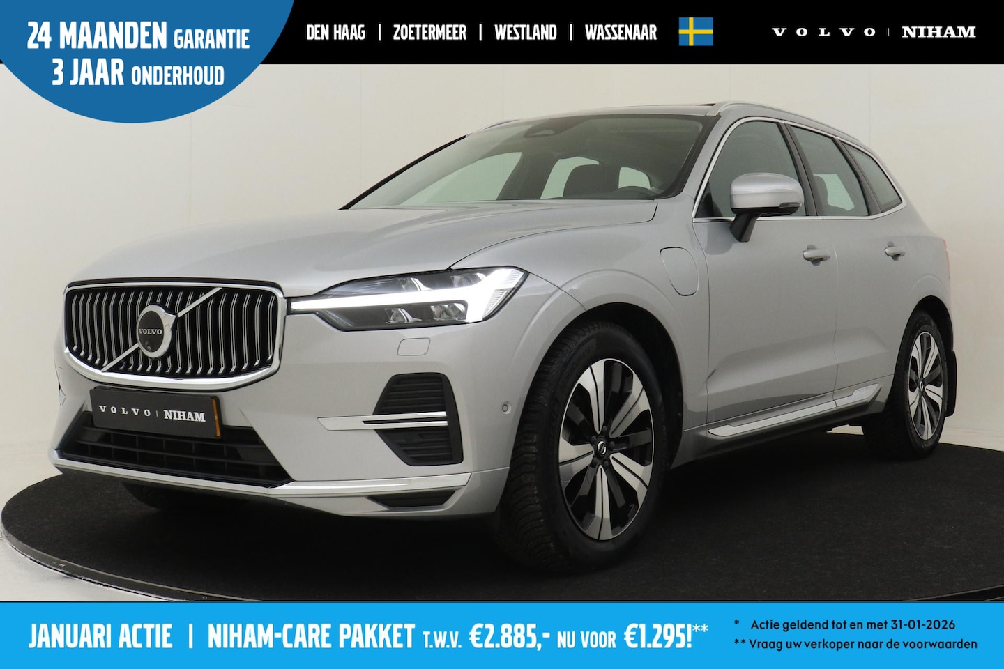 Volvo XC60 - T6 PLUG-IN HYBRID AWD ULTIMATE BRIGHT -PANO.DAK|GEVENT.LEDER+MASSAGE|LUCHTVERING|TREKHAAK| - AutoWereld.nl