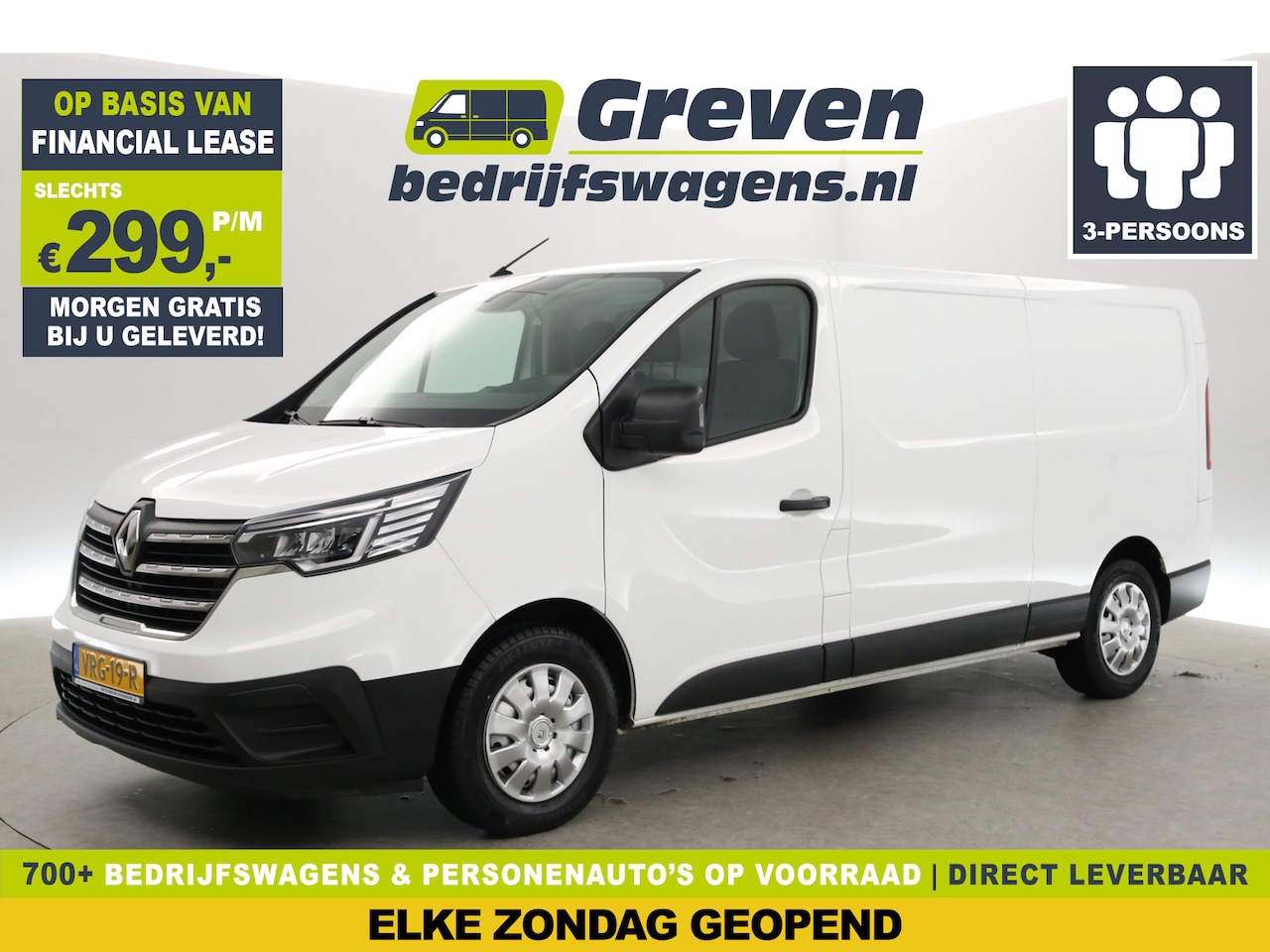 Renault Trafic - 2.0 dCi T30 L2H1 | Airco | Cruise | 3-Zits | Trekh. | Parkeersens. - AutoWereld.nl