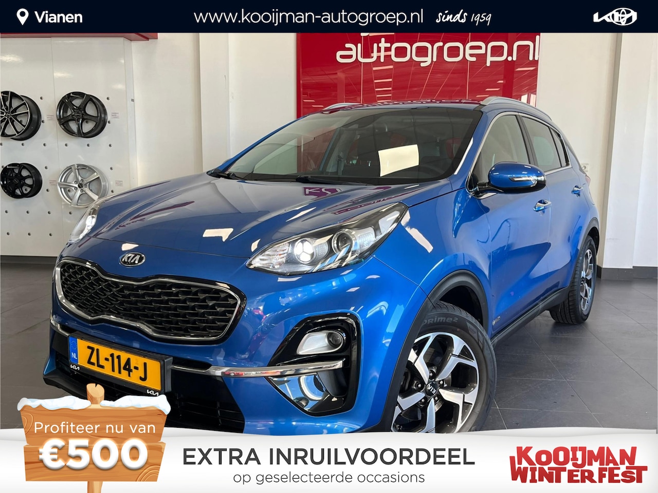 Kia Sportage - 1.6 T-GDI 4WD DynamicLine Automaat, boekjes compleet, dealer onderhouden, navigatie, cruis - AutoWereld.nl