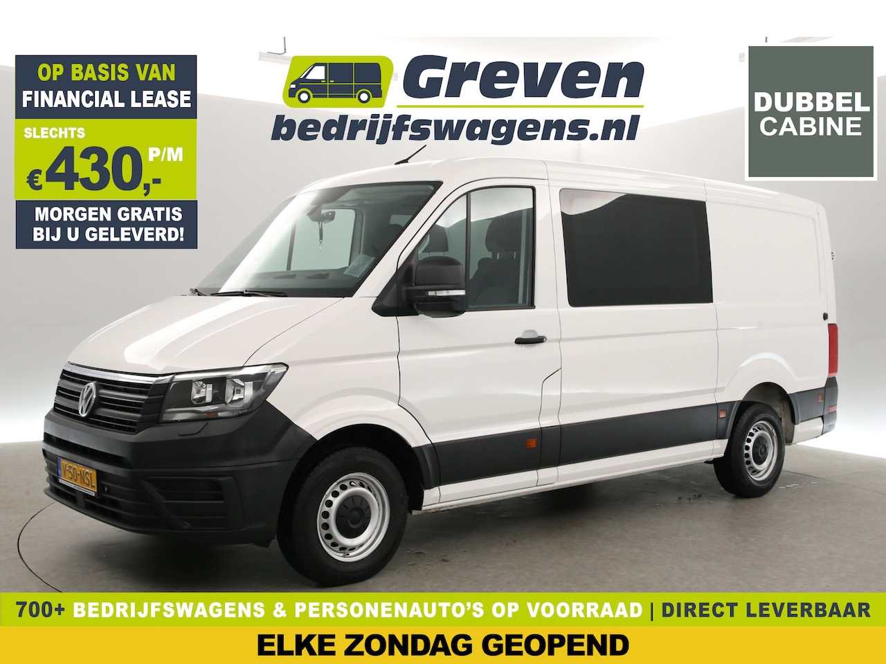 Volkswagen Crafter - 35 2.0 TDI L3H2 | 177PK | DC | 3000kg Trekgew. | 6-Zits | Airco | Cruise | Carplay | Parke - AutoWereld.nl