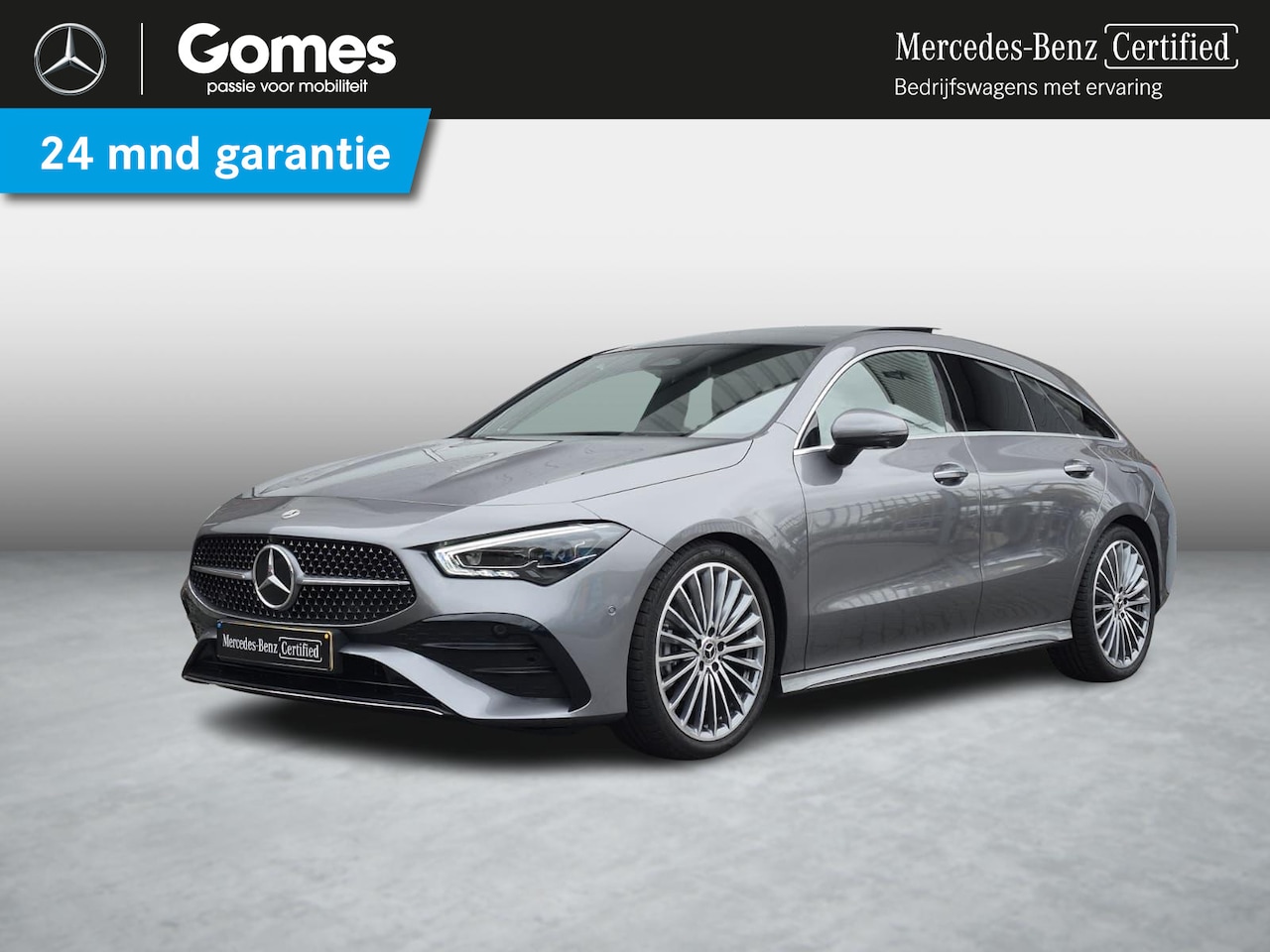 Mercedes-Benz CLA-klasse Shooting Brake - 180 AMG Line | Panoramadak | Bruin interieur - AutoWereld.nl