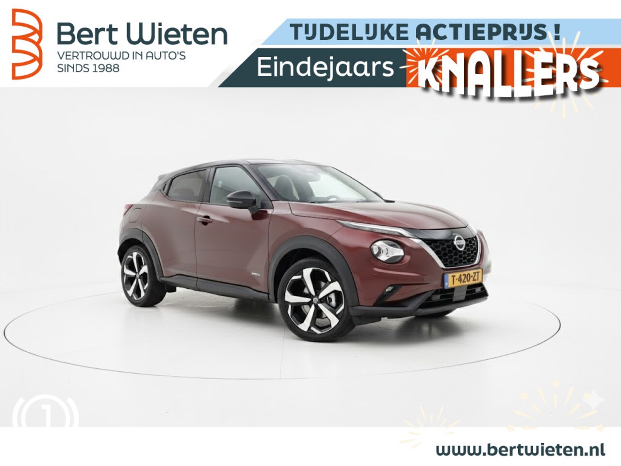 Nissan Juke - 1.6 Hybride Tekna | Geen import | Luxe uitvoering | Leer | Two T - AutoWereld.nl