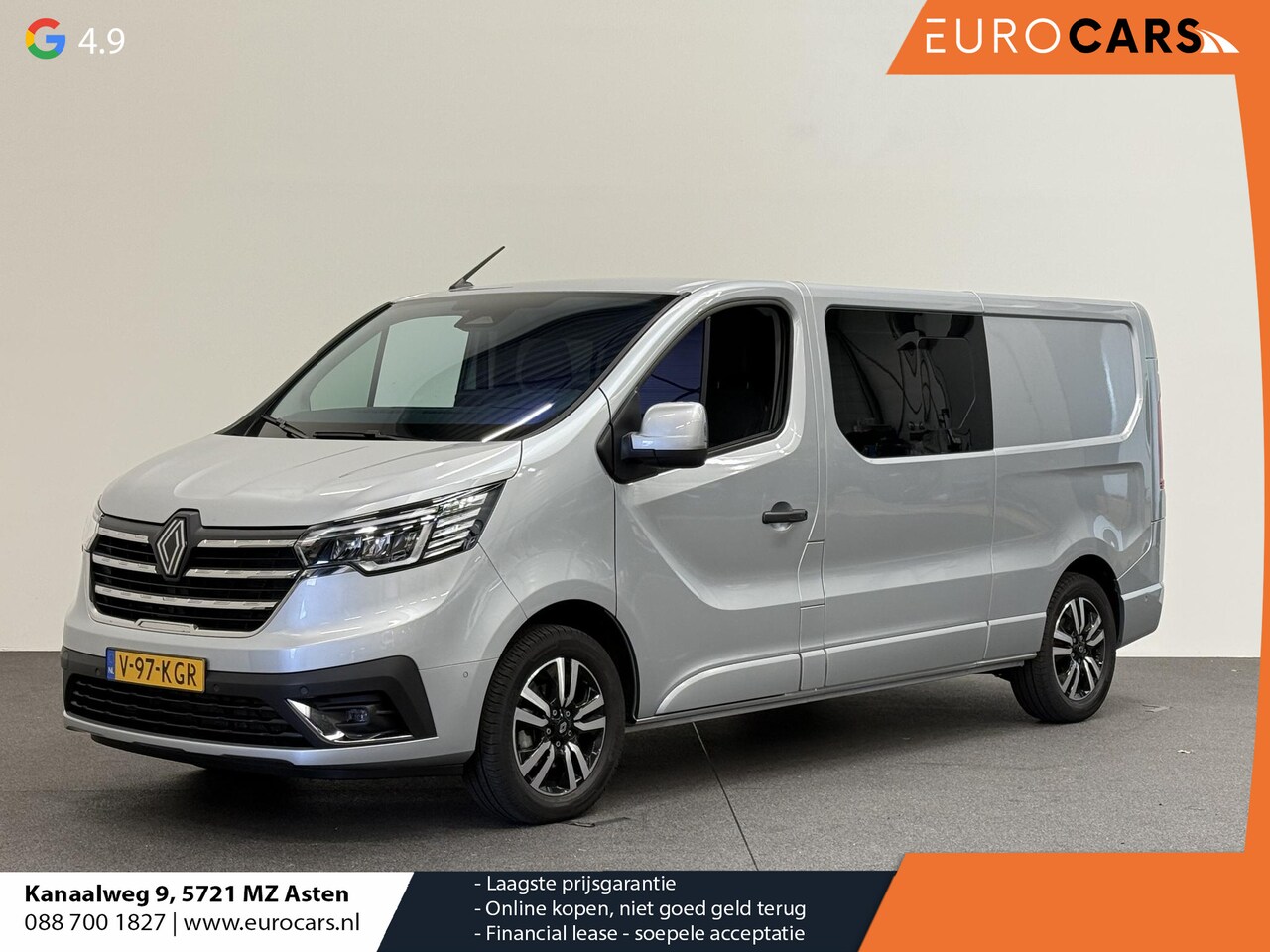 Renault Trafic - 2.0 Blue dC1 150 EDC T29 L2H1 Extra Dubbele Cabine Navigatie Airco Lichtmetalen velgen Bet - AutoWereld.nl