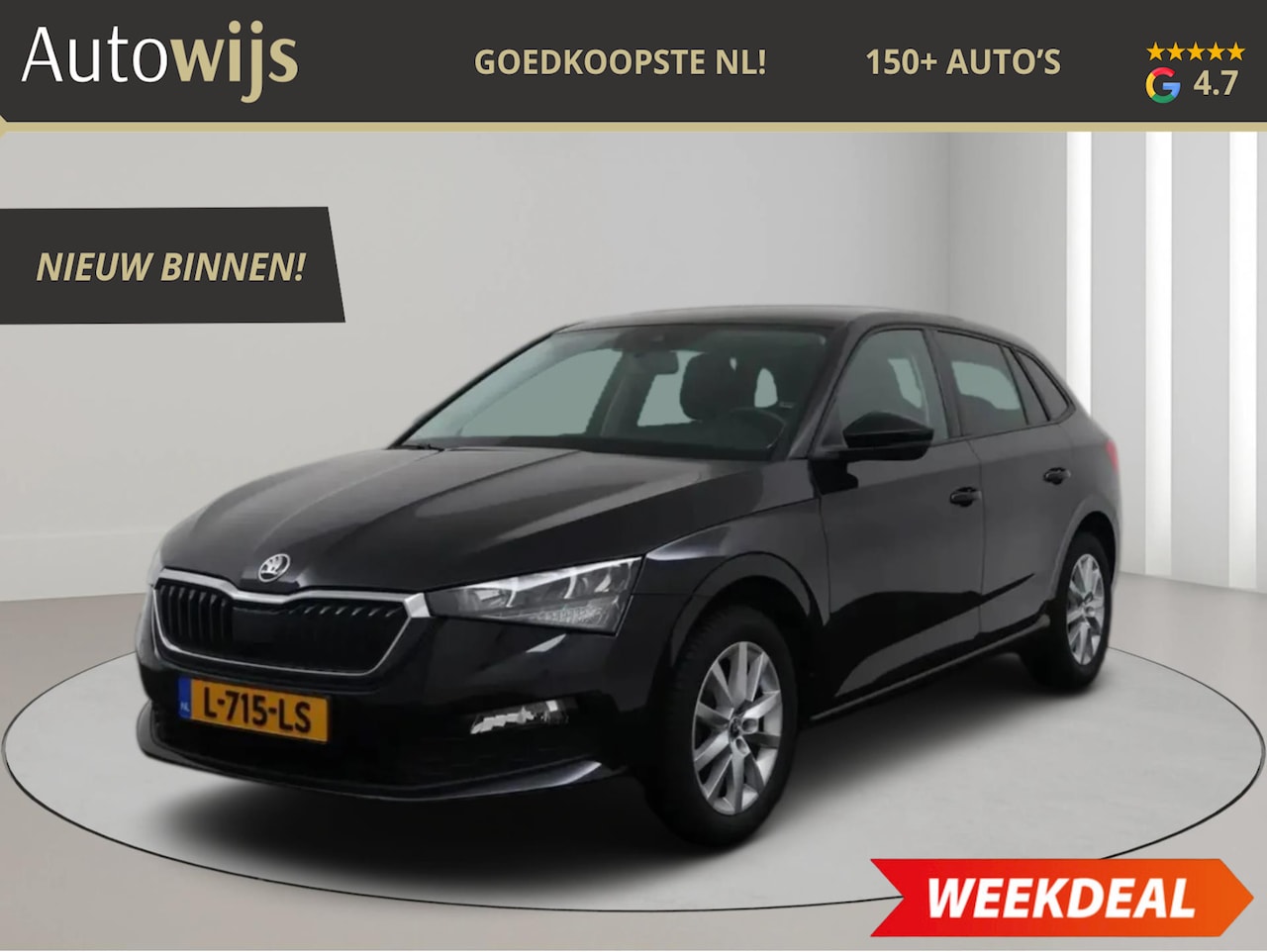 Skoda Scala - 1.0 TSI Ambition|NL AUTO|DIGIDASH|TREKHAAK|CRUISE|PDC|NAVI - AutoWereld.nl