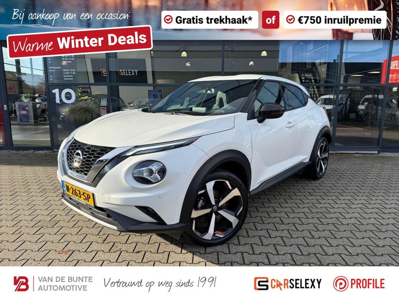 Nissan Juke - 1.0 DIG-T Tekna *Trekhaak & Adaptieve Cruise* - AutoWereld.nl