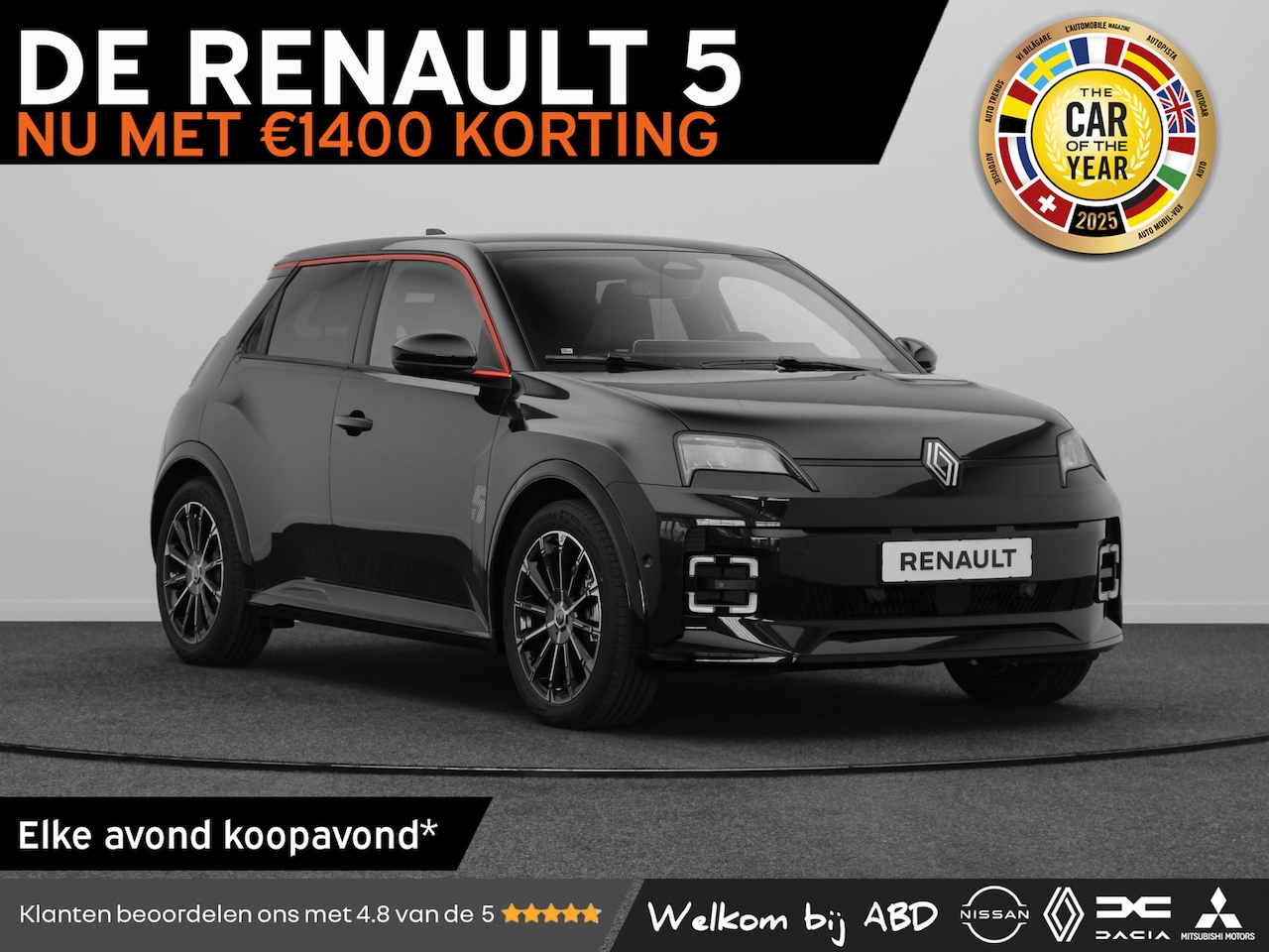 Renault 5 - Iconic cinq Comfort range | Achteruitrijcamera | Elektrisch verwarmbare voorstoelen | ISOF - AutoWereld.nl