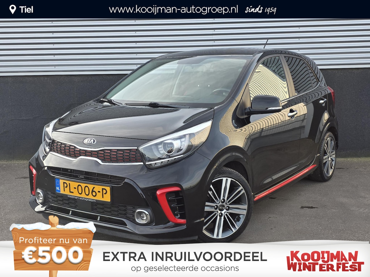 Kia Picanto - 1.2 CVVT GT-Line 4- Cilinder! Navigatie, Lederen bekleding, Stoel- & Stuurwiel verwarmd, N - AutoWereld.nl
