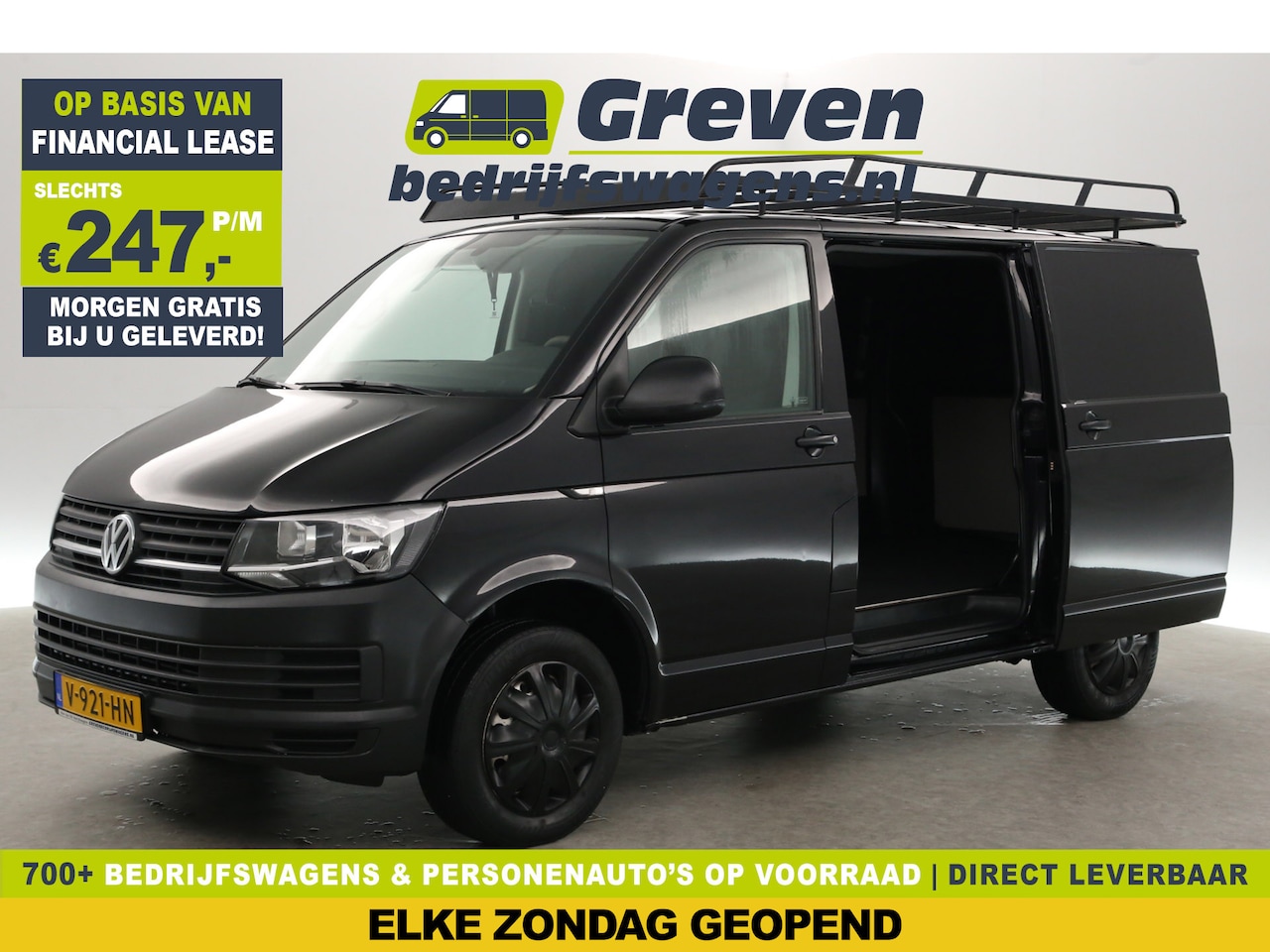 Volkswagen Transporter - 2.0 TDI 150PK L1H1 | Airco | Cruise | 2xSchuifdeur | Trekh. | Imperiaal - AutoWereld.nl