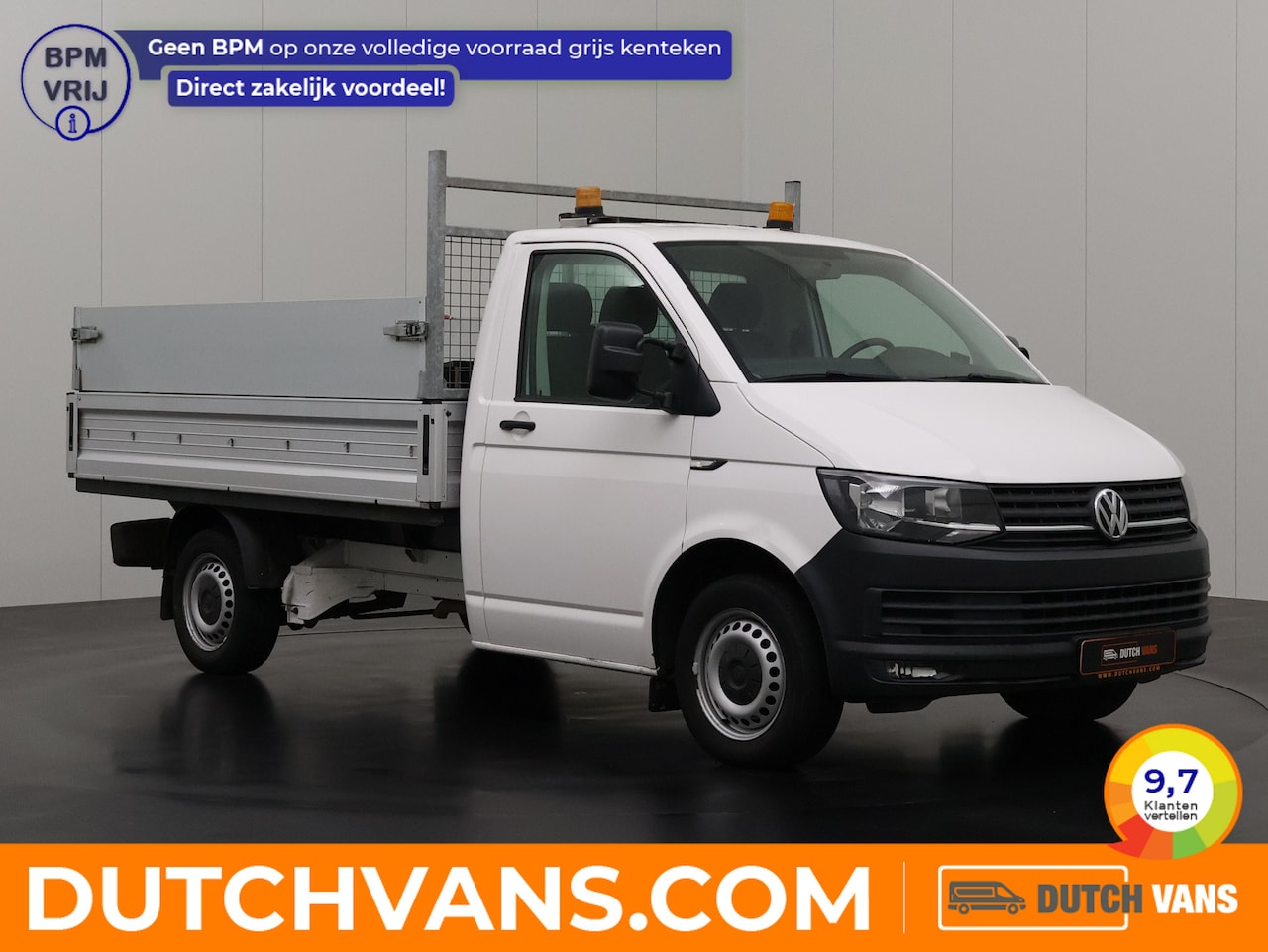 Volkswagen Transporter - 2.0TDI Open Laadbak Lang | 3-Zits | 2200Kg Trekhaak - AutoWereld.nl