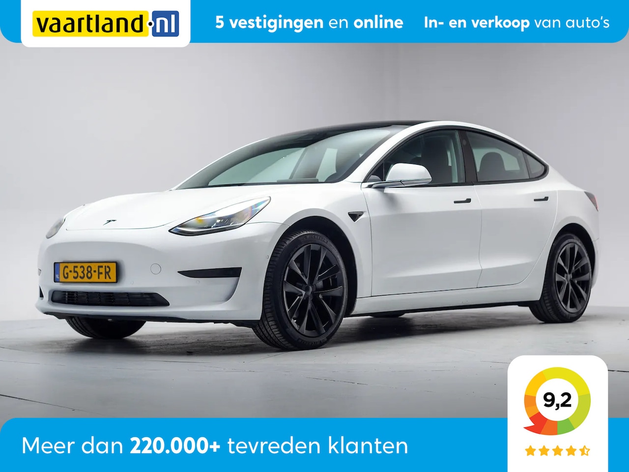 Tesla Model 3 - Stnd.RWD Plus 60 kWh [ Led Pano Camera LM velgen ] - AutoWereld.nl