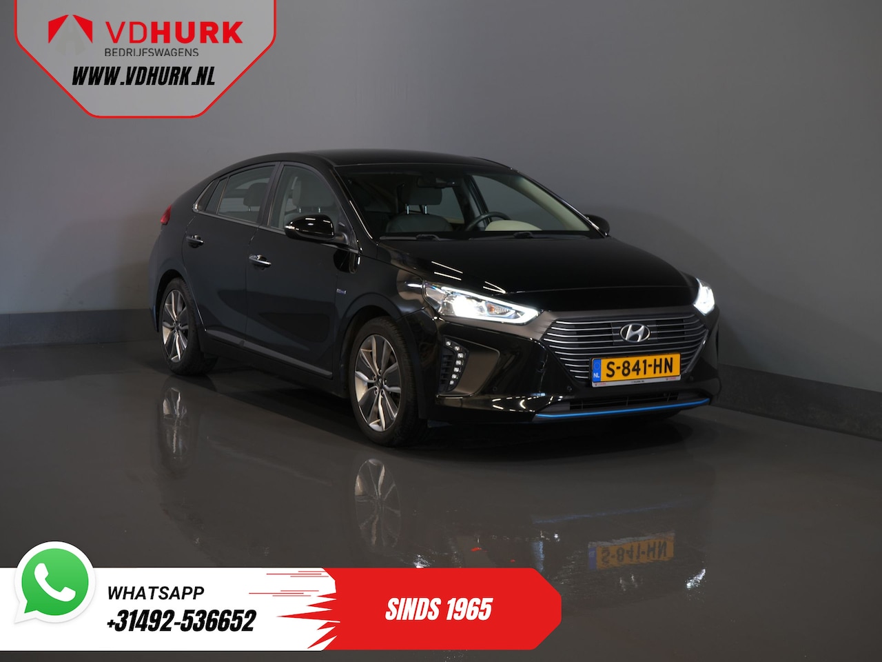 Hyundai IONIQ - 1.6 GDi Premium LED/ Adapt.Cruise/ Leder/ Stoelverw./ Stoelkoel./ Stuurverw./ Mem.Stoel/ C - AutoWereld.nl