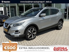 Nissan Qashqai - 1.2 Tekna Nav|Camera|Lmv|Stoelverwarming|panorama dak|verwarmde voorruit|
