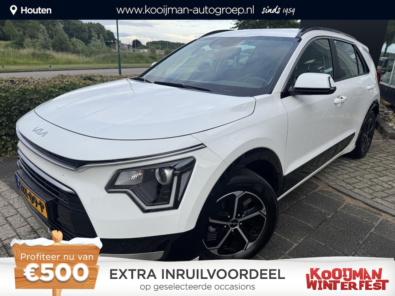 Kia Niro - 1.6 GDi Hybrid DynamicLine 1.6 GDi Hybrid DynamicLine , Eerste Eigenaar, Parelmoer wit, Adaptieve Cruise, Carplay/And - AutoWereld.nl