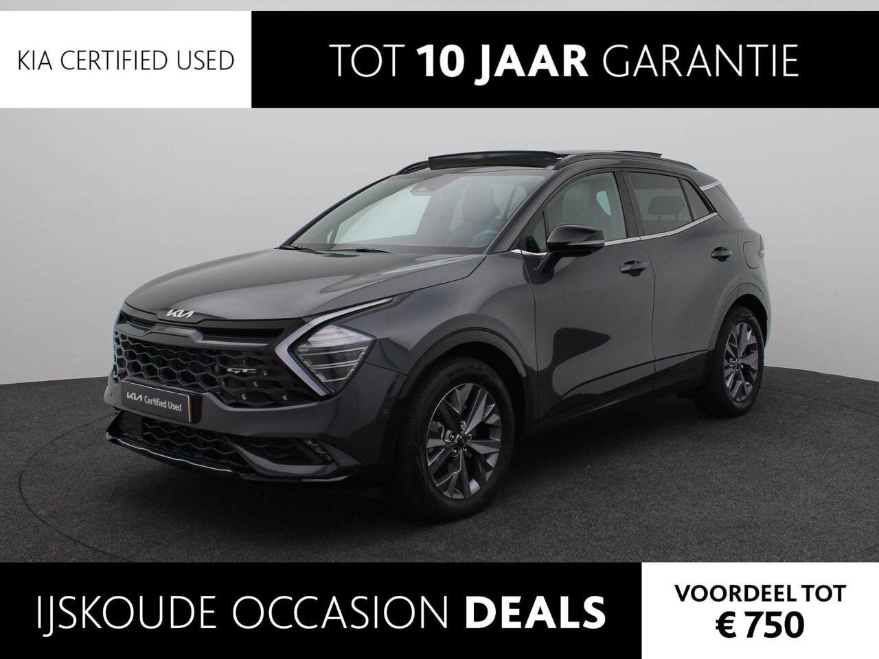 Kia Sportage - 1.6 T-GDi Hybrid GT-PlusLine Leder | Pano Dak |  Elektrische stoel met geheugen | 360 Came - AutoWereld.nl