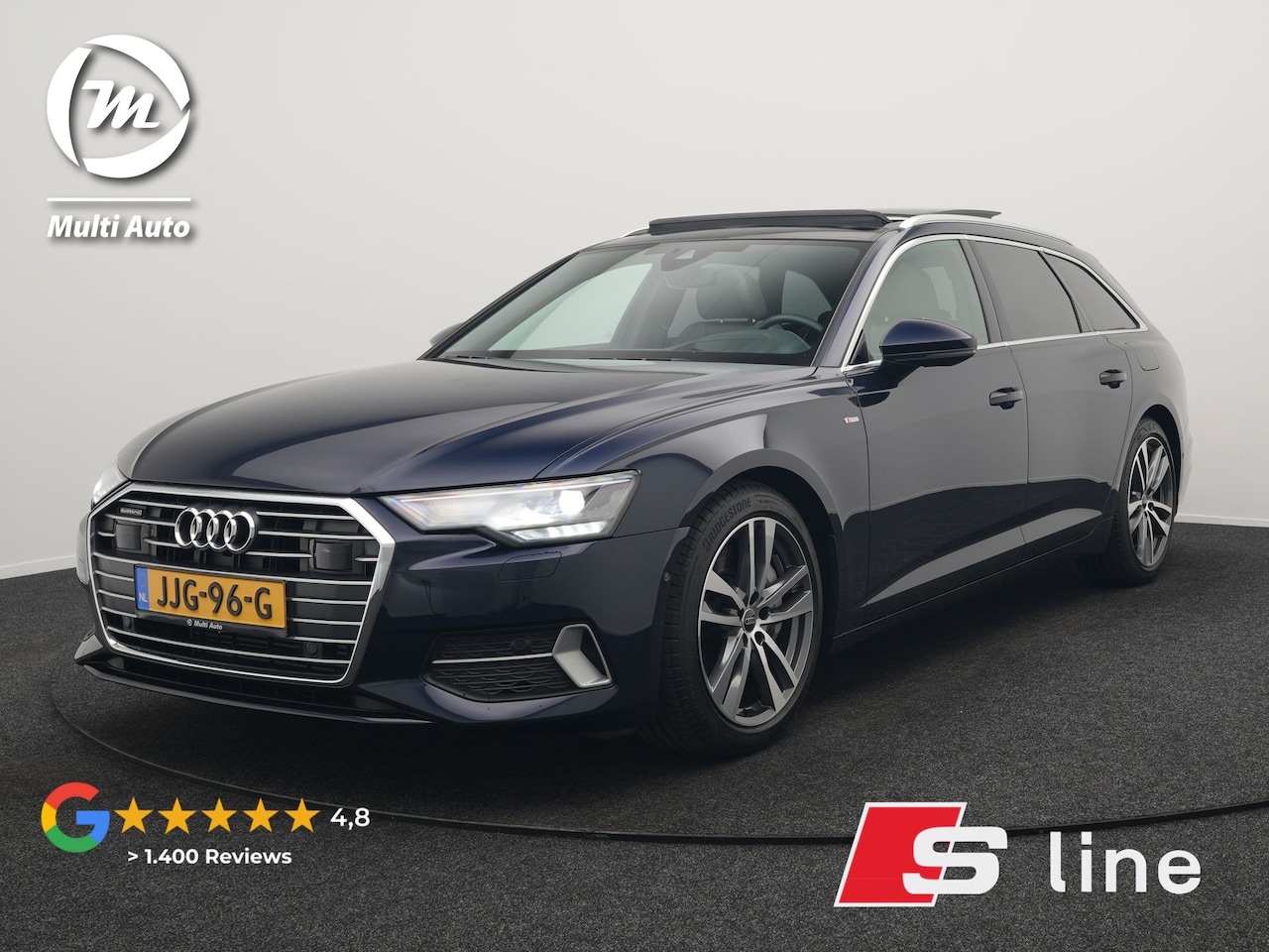Audi A6 Avant - 50 TFSI e quattro S Line Panodak Plug In Hybrid 300pk PHEV | Trekhaak | Head Up | Bang & O - AutoWereld.nl