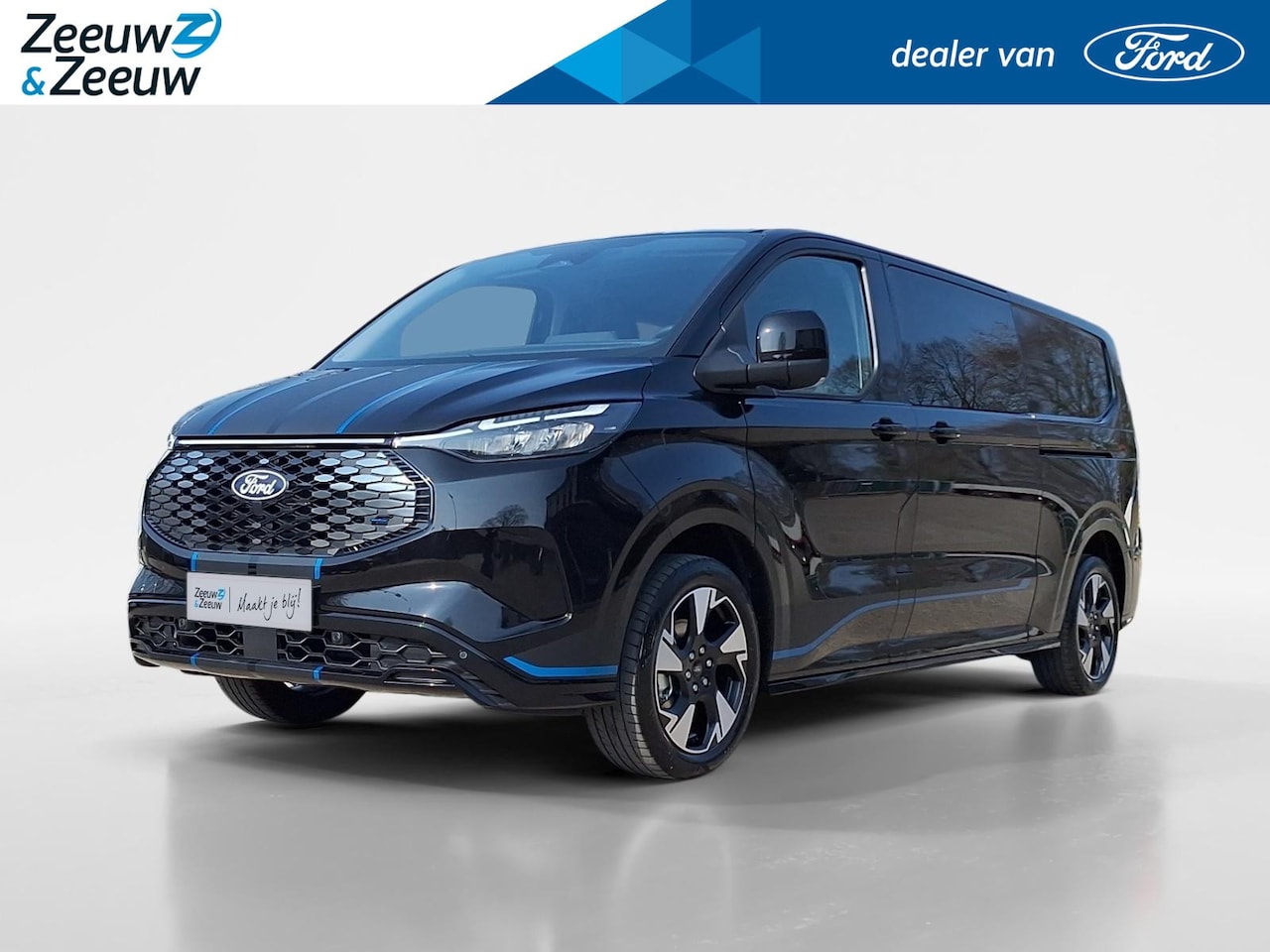 Ford Transit Custom - E-Transit 320 L2H1 Sport 65kWh DC | Dubbele Schuifdeur | El. Trekhaak | Adaptive cruisecon - AutoWereld.nl