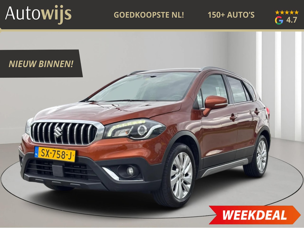 Suzuki S-Cross - 1.0 Boosterjet Exclusive|NL AUTO|Navi|Trekhaak|Xenon|Goed onderhouden - AutoWereld.nl