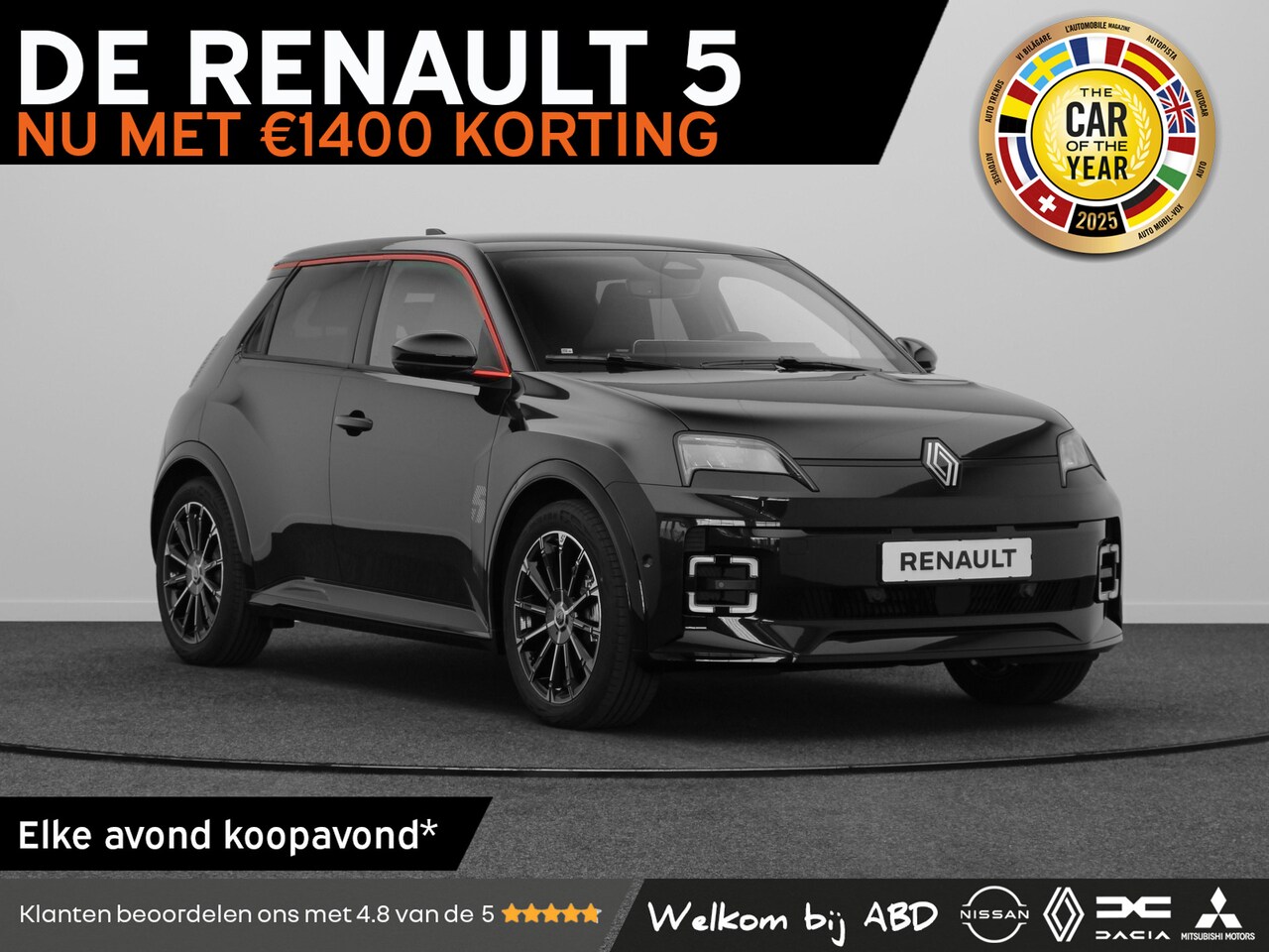 Renault 5 - Iconic cinq Comfort range | Achteruitrijcamera | Elektrisch verwarmbare voorstoelen | ISOF - AutoWereld.nl