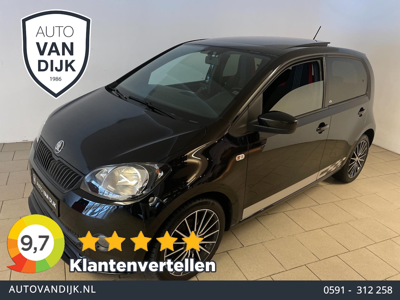 Skoda Citigo - 1.0 Monte Carlo 75PK PANO AIRCO NAVI CRUISE ELEK RAMEN CENT VERG VELGEN PRIVACYGLAS ZEER N - AutoWereld.nl