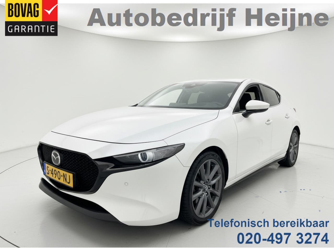 Mazda 3 - 2.0 e-SkyActiv-G M Hybrid 122 LUXURY HEAD-UP/NAVI/360CAMERA/BOSE-AUDIO - AutoWereld.nl