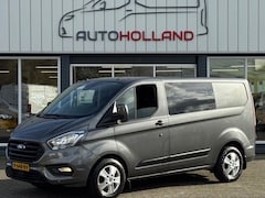 Ford Transit Custom - 2.0 TDCI 96KW 131PK DC DUBBELE CABINE AUTOMAAT EURO 6 AIRCO/ NAVIGATIE CAMERA/ 100% DEALER