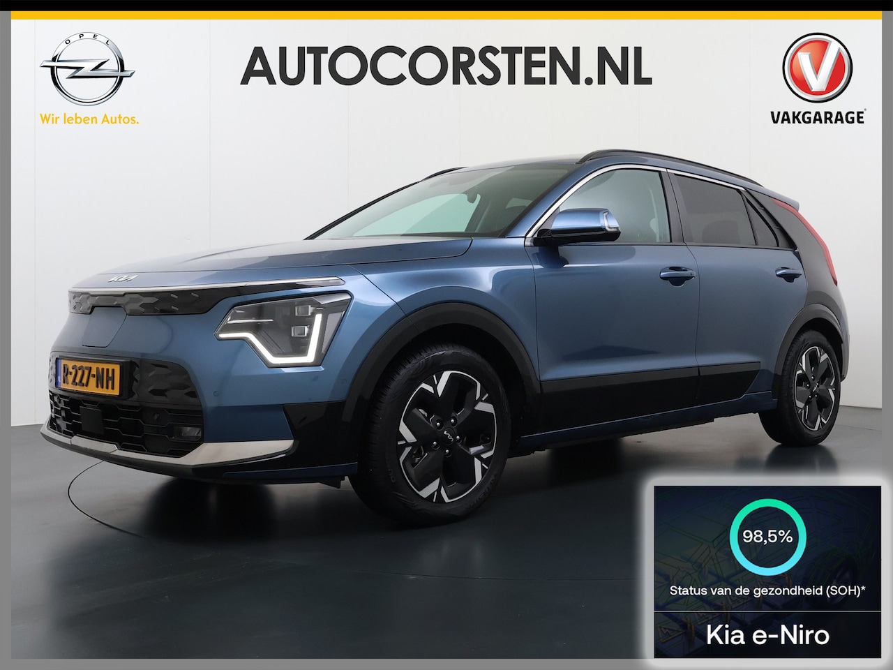 Kia Niro EV - ExecutiveLine 64.8 kWh Trekhaak Leder SOH 98.5% Schuif-/kanteldak Adap.Cruise Camera Head- - AutoWereld.nl