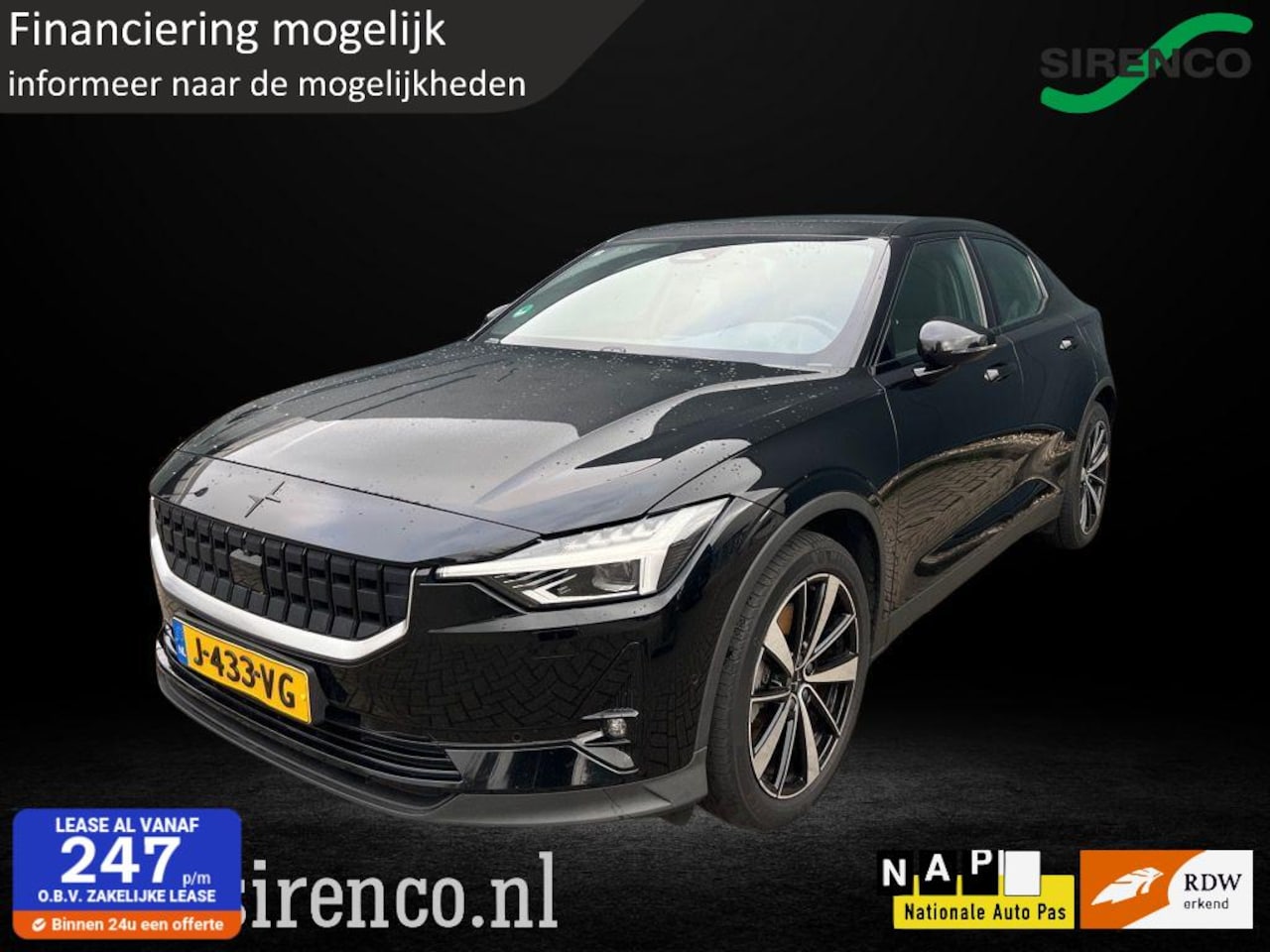 Polestar 2 - Long Range Dual Motor Launch Edition 78kWh trekhaak panodak stoel+stuurverwarming panodak - AutoWereld.nl