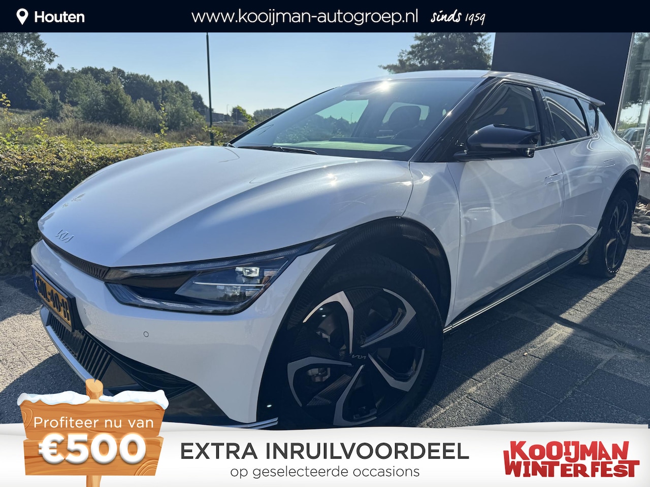 Kia EV6 - Edition Advanced 77.4 kWh , Parelmoerwit, 800V, Verwarmbare voorstoelen, BTW-auto, Enz... - AutoWereld.nl