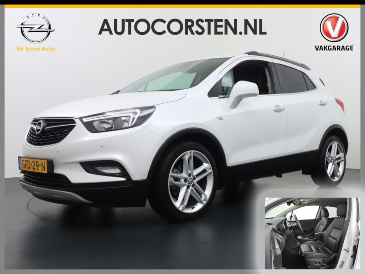 Opel Mokka X - T140PK Leder Navi Apple Carplay-Android Camera 19"LMV Ecc Led AGR-Stoelen+Verwarmd Bluetoo - AutoWereld.nl