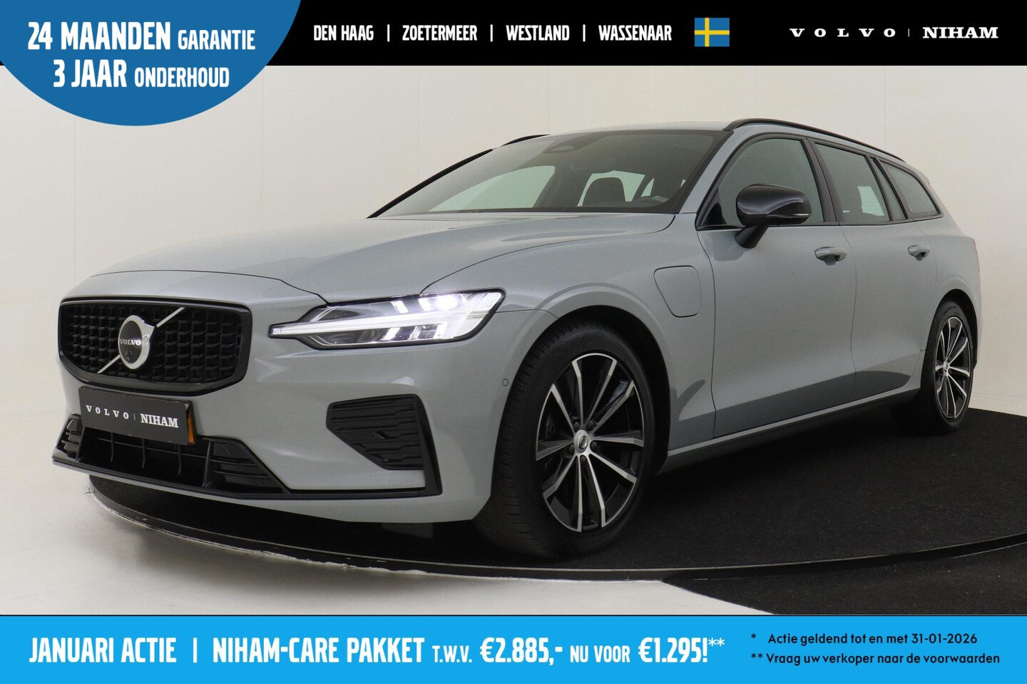 Volvo V60 - T6 PLUG-IN HYBRID PLUS DARK -PANO.DAK|HARMAN/KARDON|360°CAM|BLIS|TREKHAAK - AutoWereld.nl