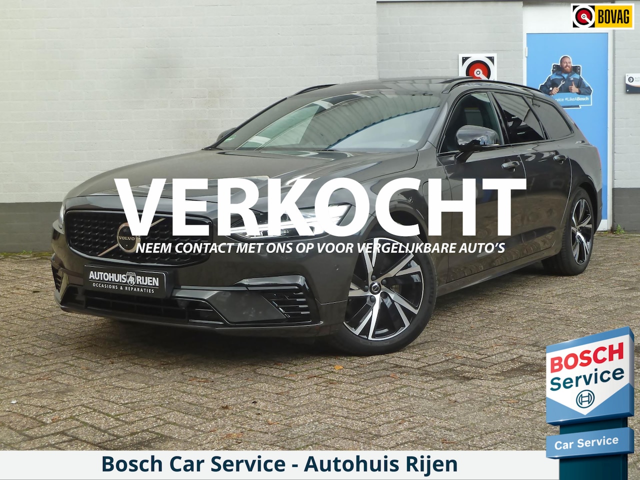 Volvo V90 - 2.0 T6 AWD Recharge R-Design|Panodak|Bowers&Wilkins|360-Camera|Adaptive-Cruise|BLIS|Stoel/ - AutoWereld.nl