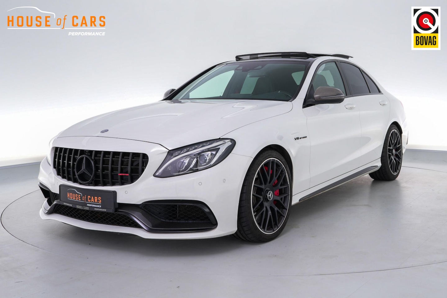 Mercedes-Benz C-klasse - C63S AMG 510pk |carbon exterieur|pano|schaalstoelen|Burmester|memory|HUD|camera|elek. acht - AutoWereld.nl