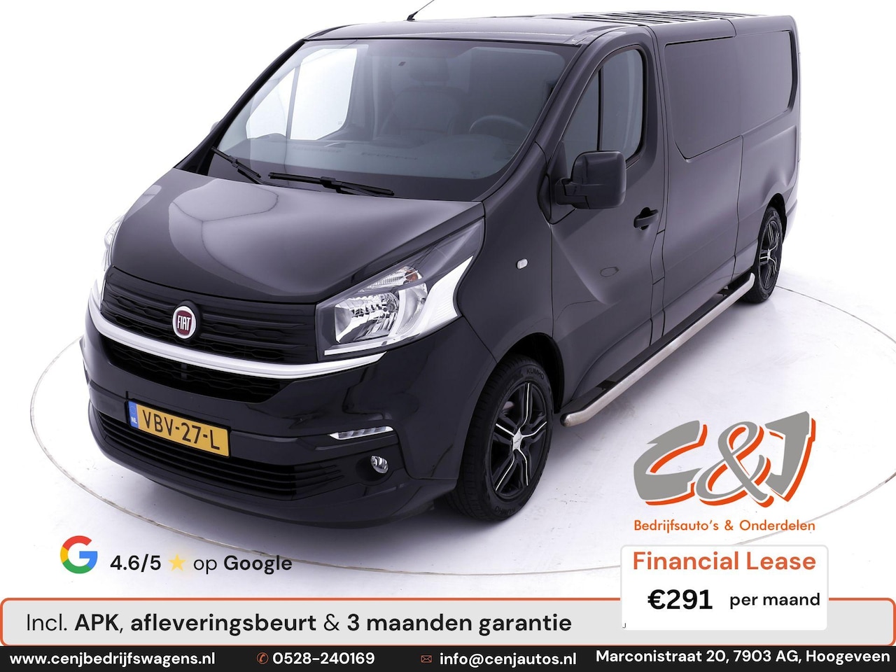 Fiat Talento - 1.6 MJ EcoJet L2H1 Dubbele Cabine leder navi cruise elek pakket lease 291,- p/md - AutoWereld.nl