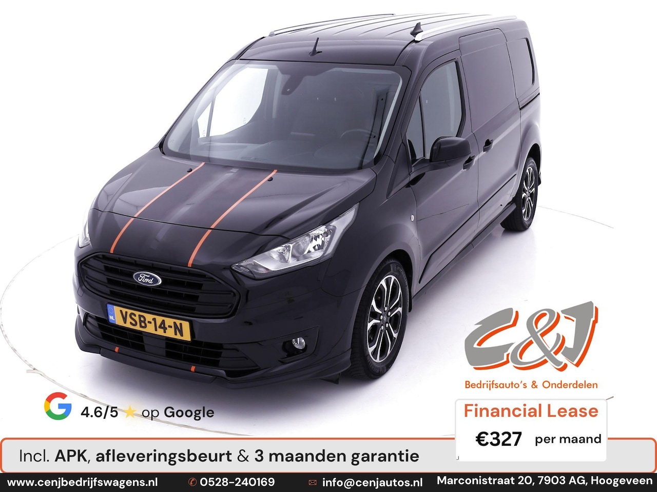 Ford Transit Connect - 1.5 EcoBlue L2 Sport airco navi automaat vol luxe 327,- p/md - AutoWereld.nl