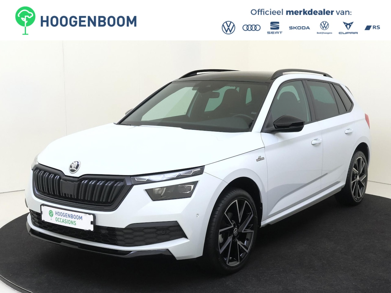 Skoda Kamiq - 1.0 TSI Monte Carlo | Panoramadak | Trekhaak | Parkeerassistent | Keyless | Achteruitrijca - AutoWereld.nl