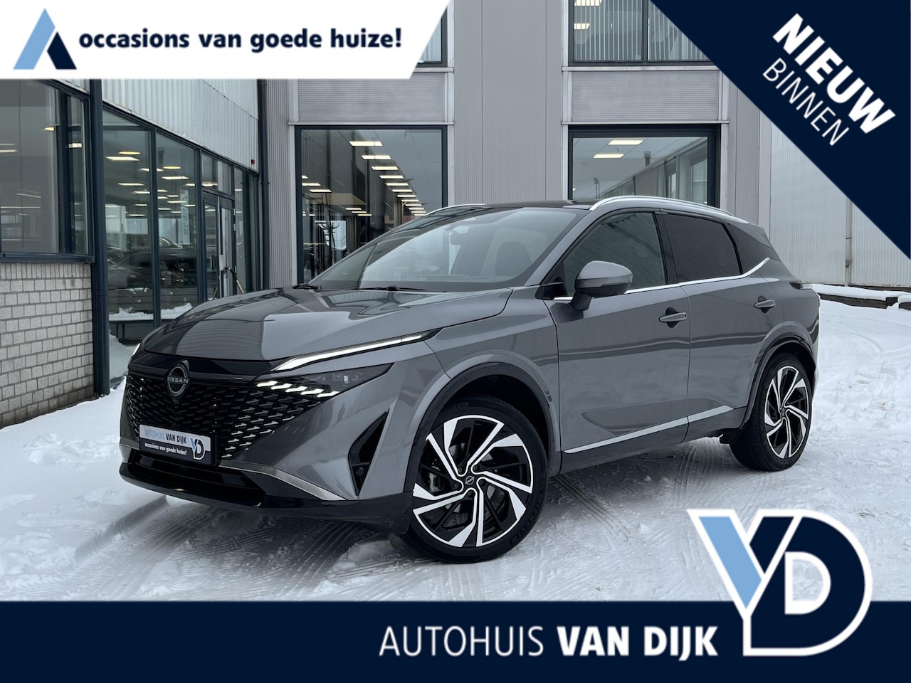 Nissan Qashqai - 1.3 MHEV Xtronic Tekna Plus | Navi/Clima/Adapt.Cruise/Head-Up/Leder/Apple Car-Play-Android - AutoWereld.nl