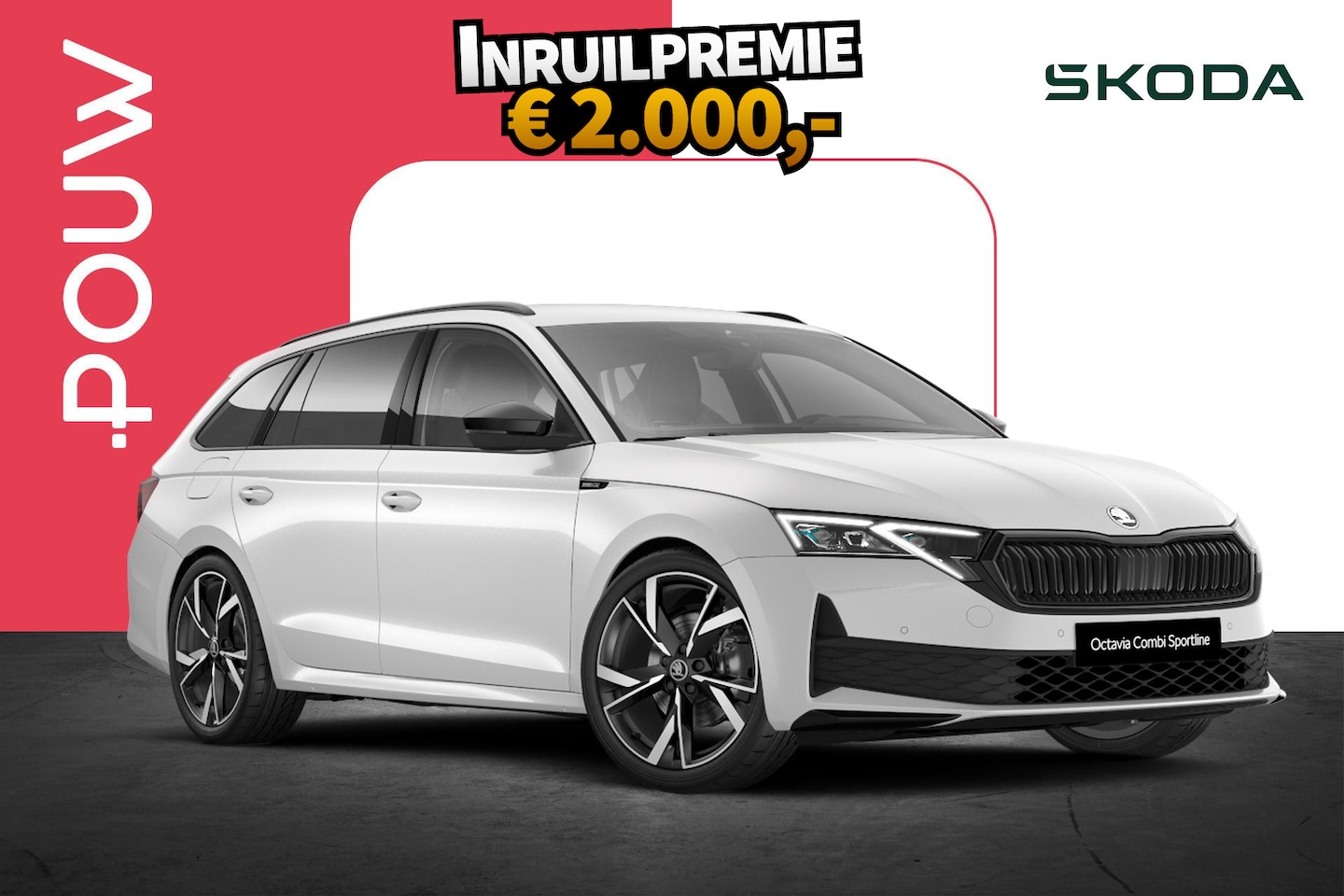 Skoda Octavia Combi - 1.5 TSI 150pk MHEV Sportline Tour | 19" Velgen | Trekhaak Wegklapbaar - AutoWereld.nl