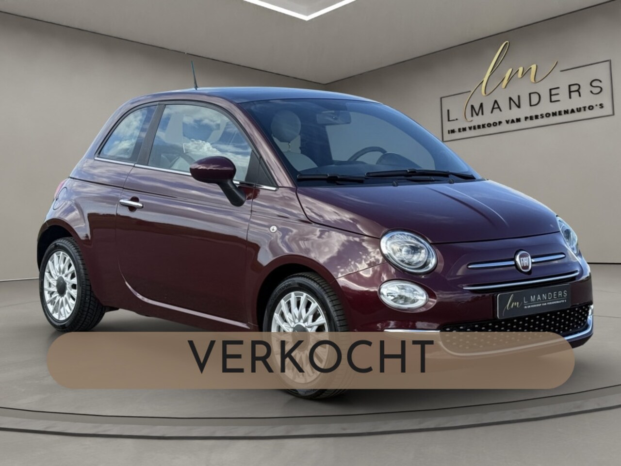Fiat 500 - 1.0 Hybrid Dolcevita 2021 BORDEAUX | Apple CarPlay | Panoramadak - AutoWereld.nl