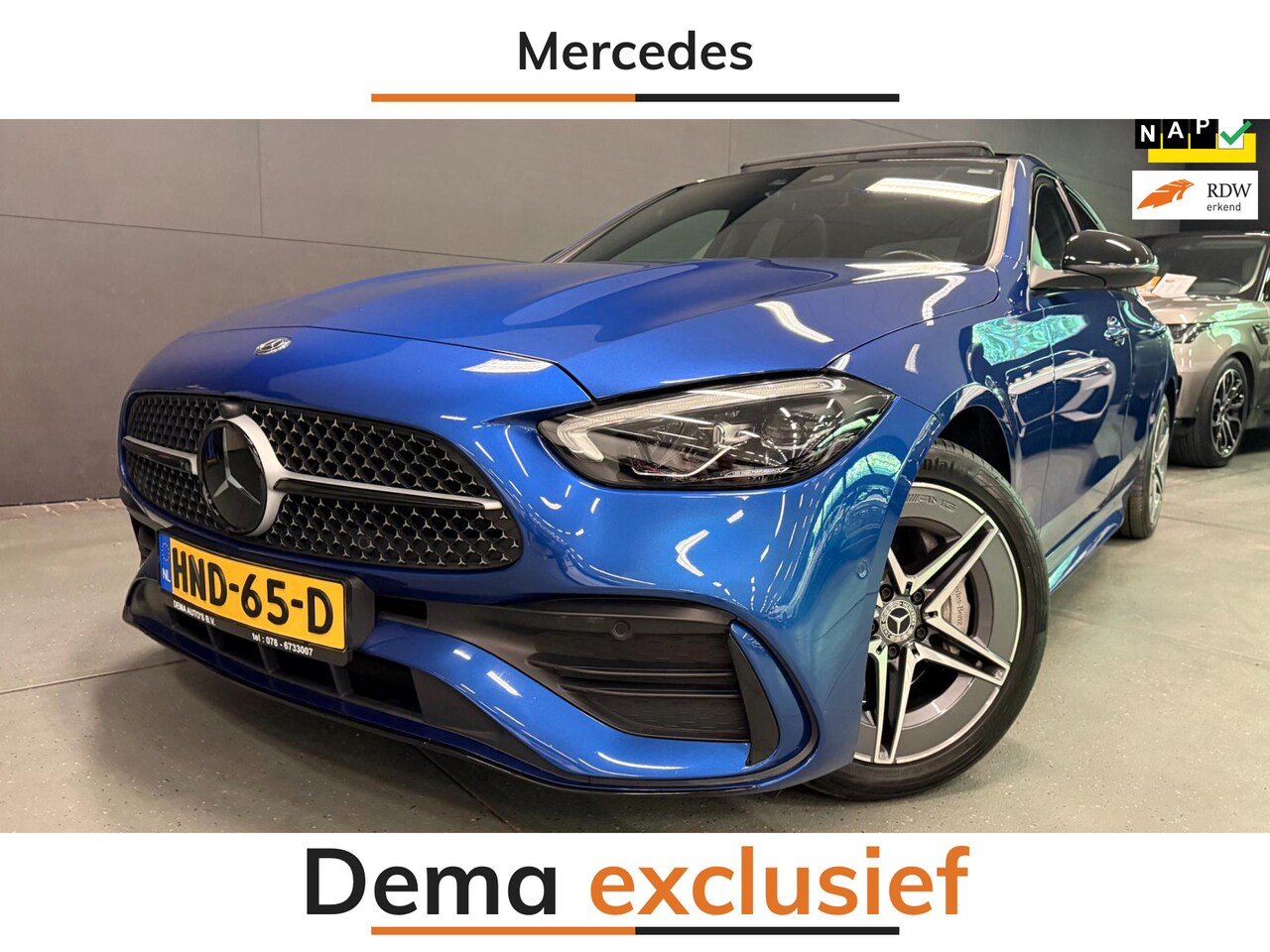 Mercedes-Benz C-klasse - 300 e AMG BLACK-LINE 313PK PANO/V-COCKPIT/NAVI/DAB/CARPLAY/CAM/// - AutoWereld.nl