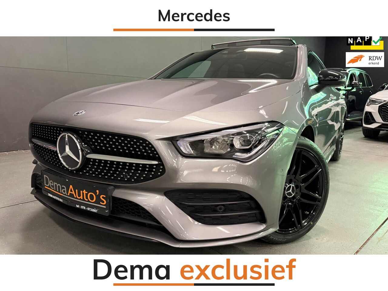 Mercedes-Benz CLA-klasse Shooting Brake - 250 e AMG PREMIUM 218PK PANO/SFEERVERL/NAVI/DAB/LED/V-COCKPIT/CARPLAY/// - AutoWereld.nl