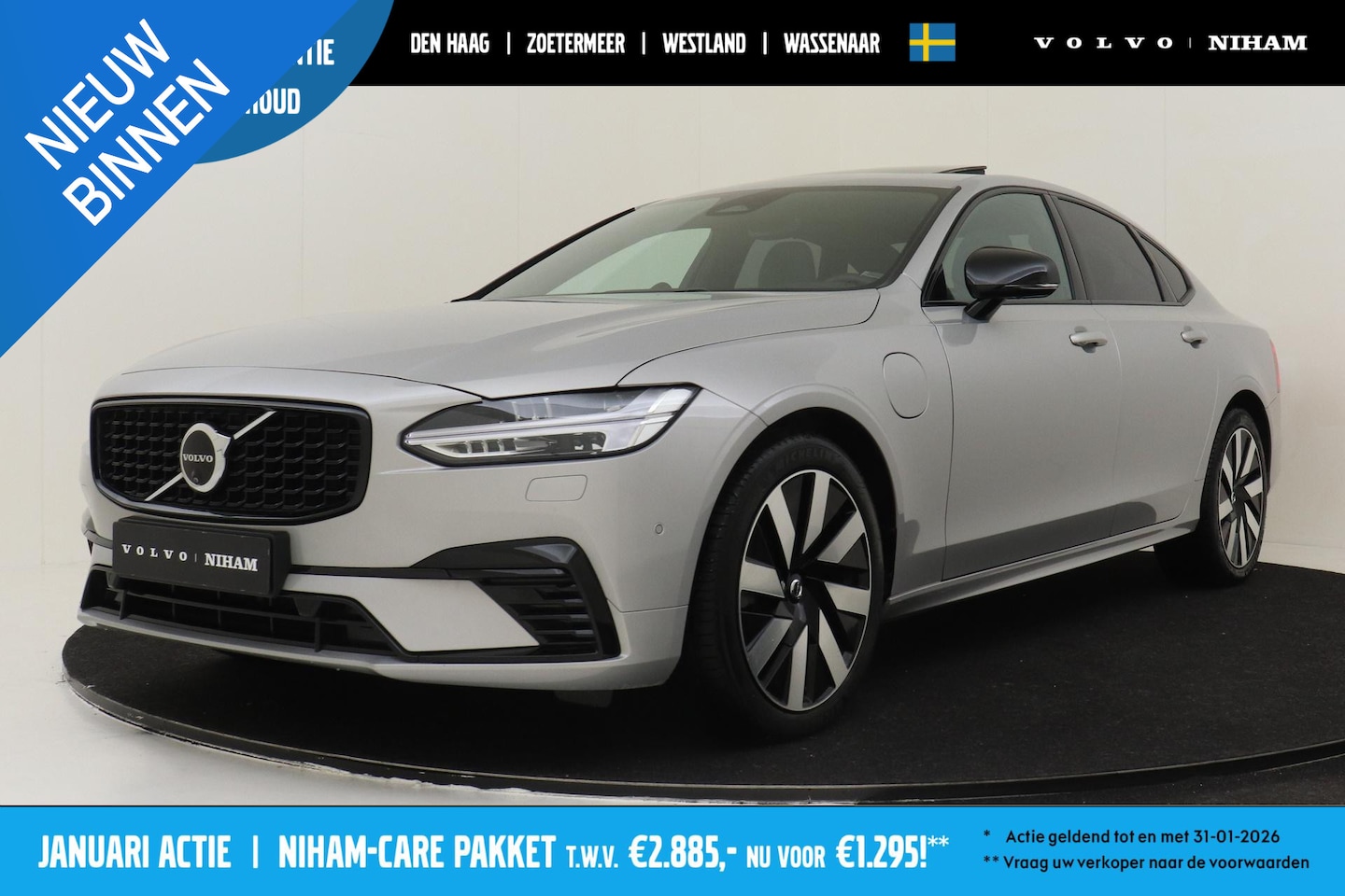 Volvo S90 - T8 PLUG-IN HYBRID AWD ULTIMATE DARK -PANO.DAK|BOWERS&WILKINS|LUCHTVERING|360°CAM|TREKHAAK| - AutoWereld.nl