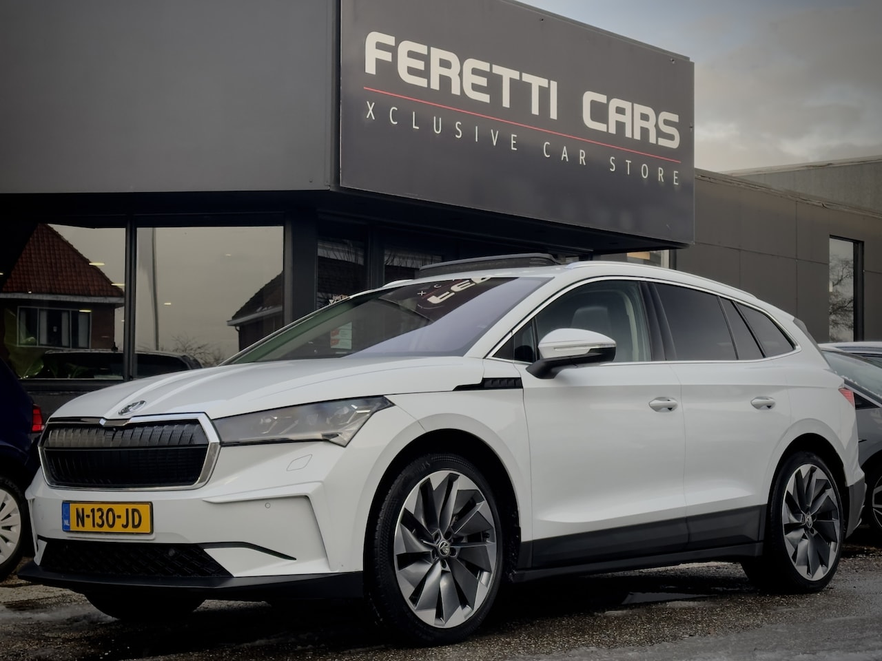 Skoda Enyaq iV - 80 FIRST EDITION HIGH PANODAK VOL-LEDER NAVI CAMERA360 APPLE-CARPLAY LED 22 INCH-LMV PDC - AutoWereld.nl