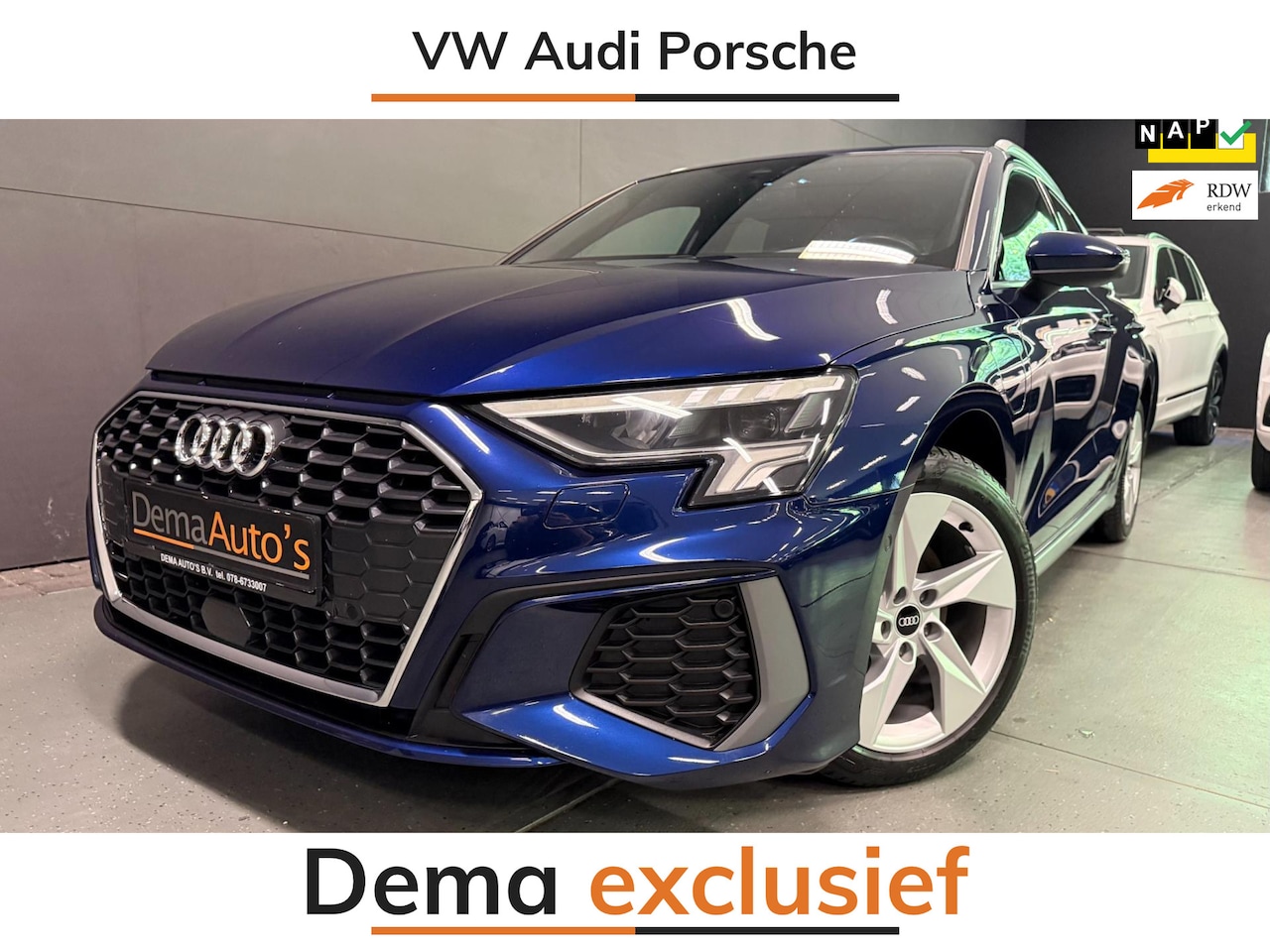 Audi A3 Sportback - 40 TFSI 2X S-LINE V-COCKPIT/DAB/CARPLAY/NAVI/LED/SFEERVERL/// - AutoWereld.nl
