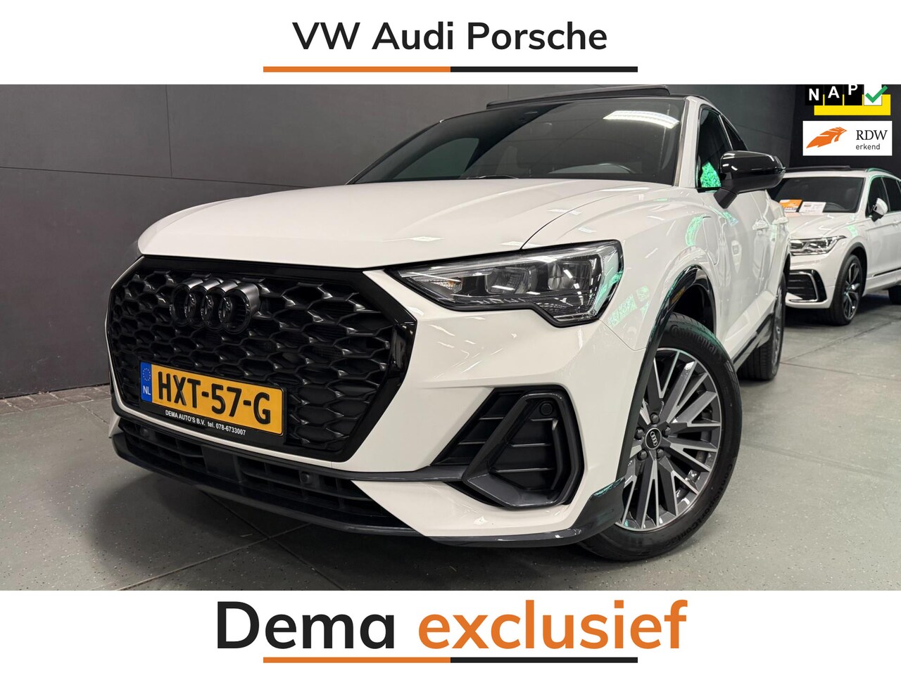 Audi Q3 Sportback - 45 TFSI e 2X S-LINE BLACKLINE PANO/NAVI/DAB/LED/ECC/PDC/CRUISE/// - AutoWereld.nl