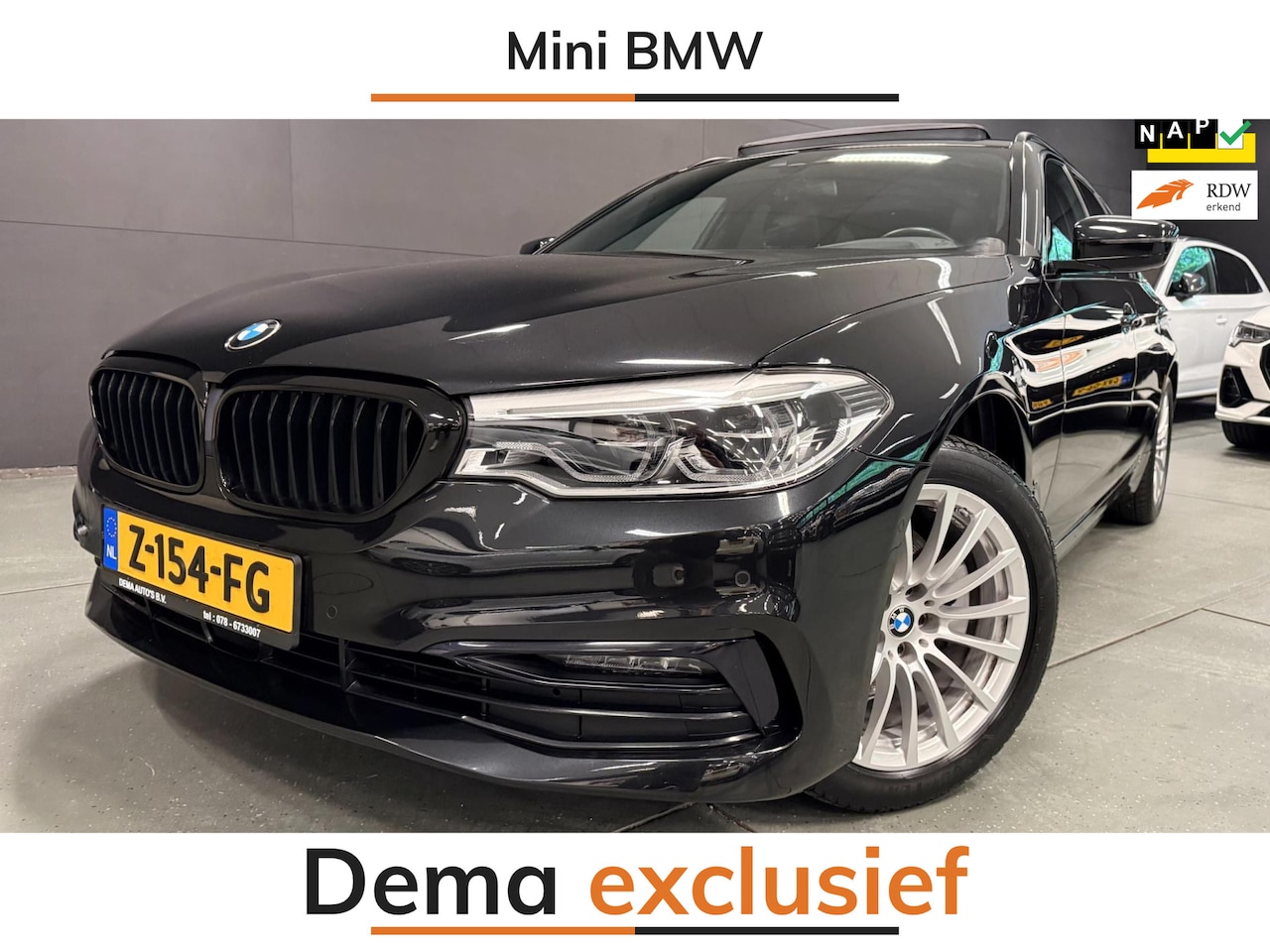 BMW 5-serie Touring - 520i High Executive PANO/LEDER/H-UP/DAB/CARPLAY/SFEERVERL/// - AutoWereld.nl