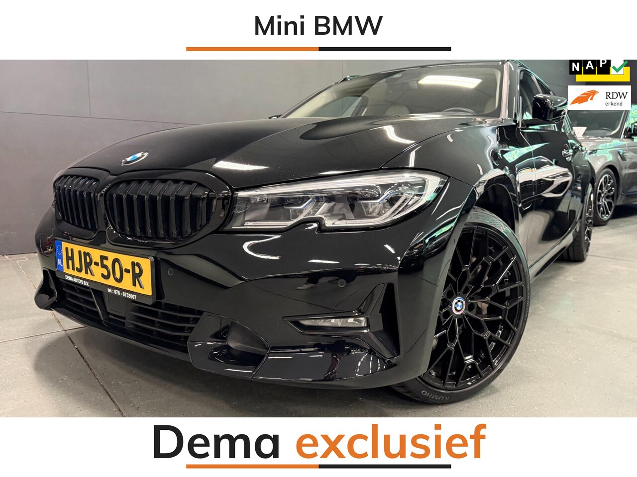 BMW 3-serie Touring - 330e xDrive BLACK-LINE SPORT 19'' NAVI/LEDER/LASER-L/H-UP/ECC/PDC/CRUISE/// - AutoWereld.nl
